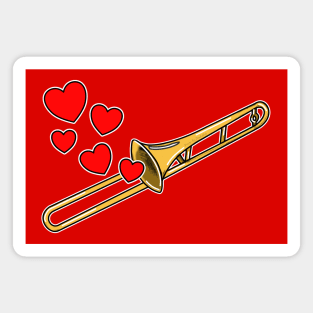 Valentines Day Trombone Player Trombonist Anniversary Wedding Musician Magnet